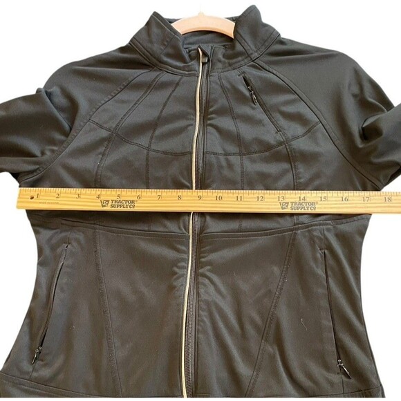 Athleta Twilight Run Jacket Womens S Stretch Zip Thumb Holes Pockets‎ Black - Picture 10 of 13